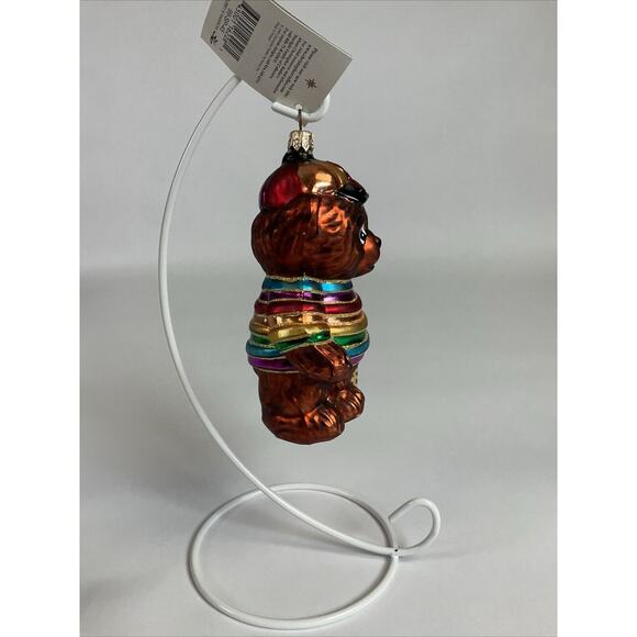 Christmas Ornament 1999 Christopher Radko "Cubby's Rainbow" Bear - Picture 9 of 12